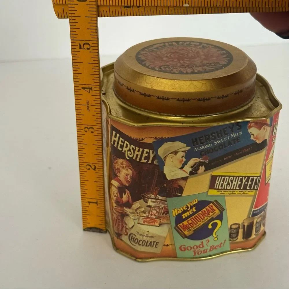 vintage 1995 Hershey's Chocolate Edition #3 collectible metal tin canister EMPTY